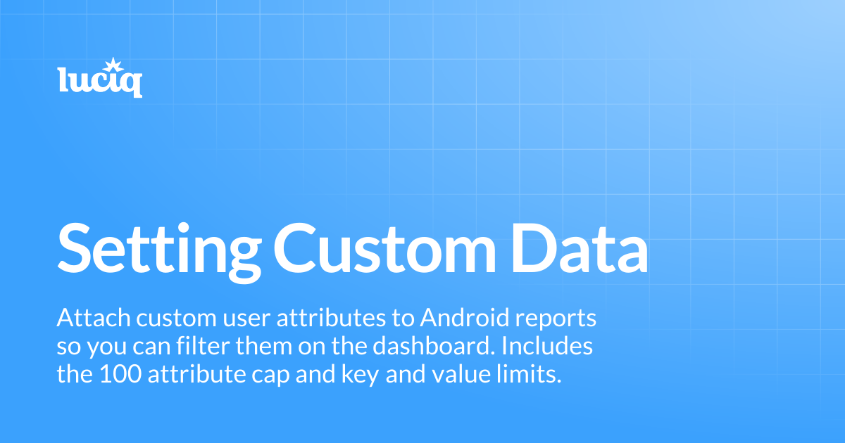 Setting Custom Data | Android | Luciq Docs