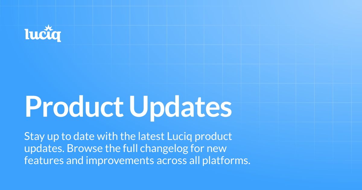 Product Updates | Changelog | Luciq Docs