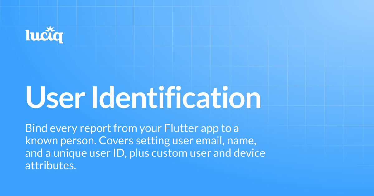 User Identification | Flutter | Luciq Docs