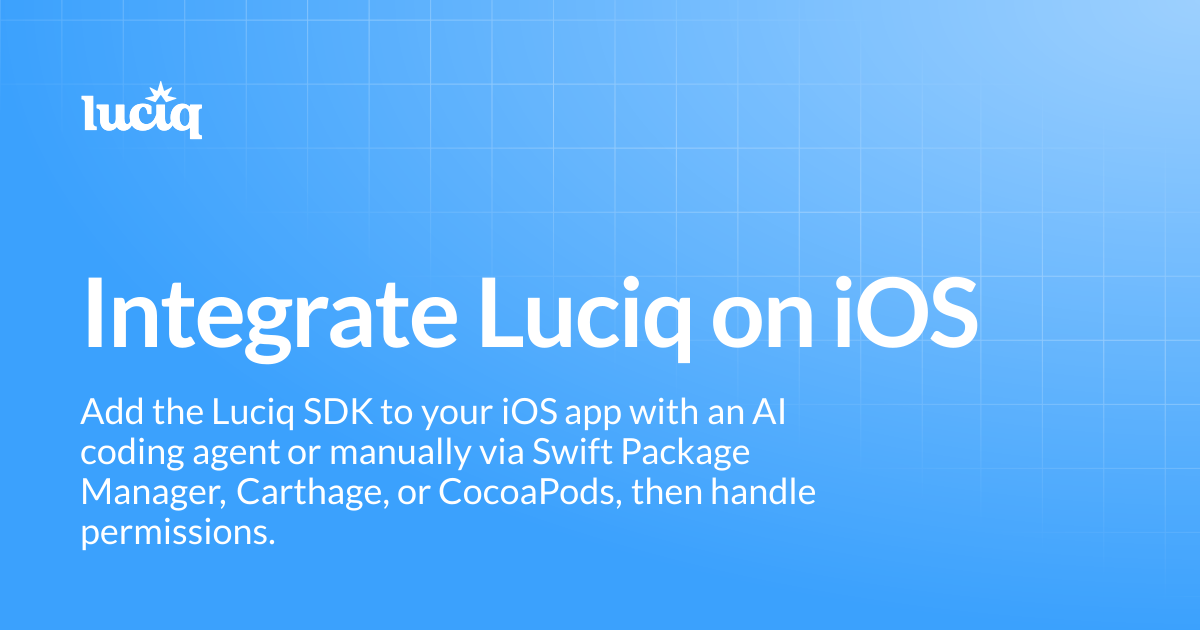 Integrate Luciq on iOS | iOS | Luciq Docs