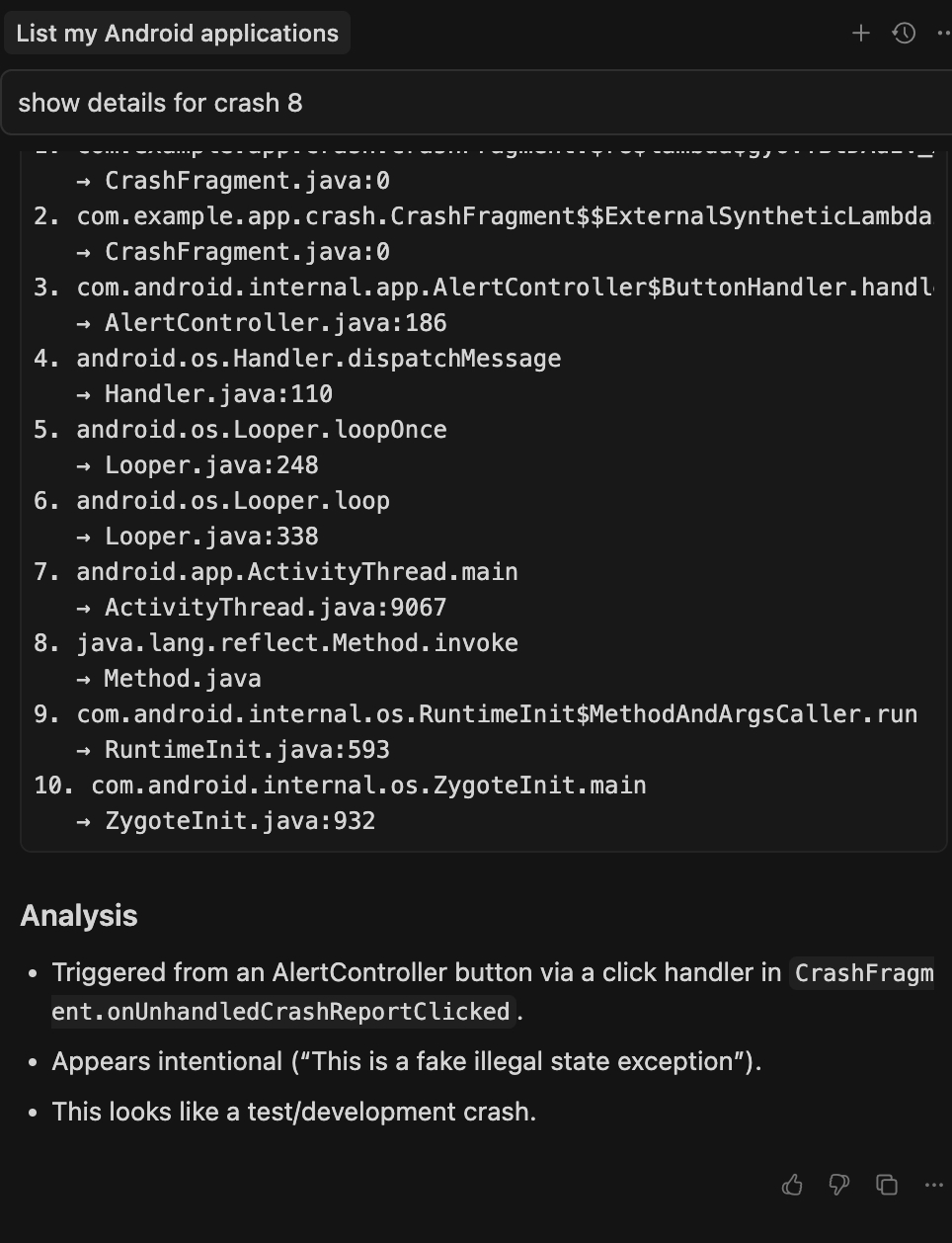 Luciq MCP Server in Cursor - Crash Details
