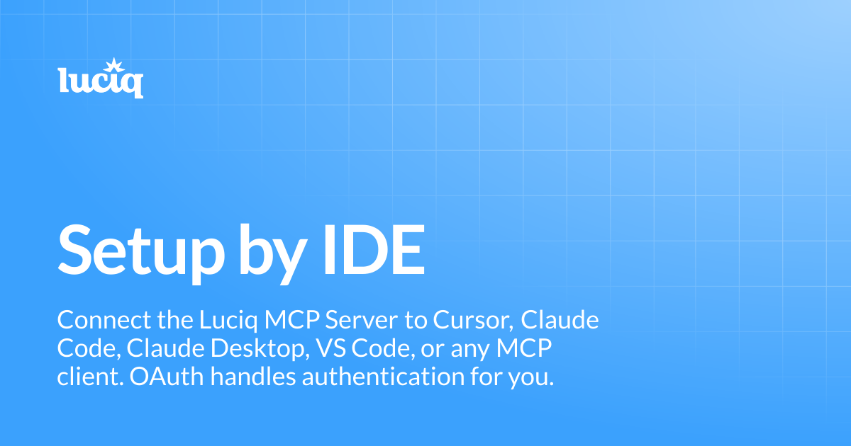 Setup by IDE | Luciq Docs